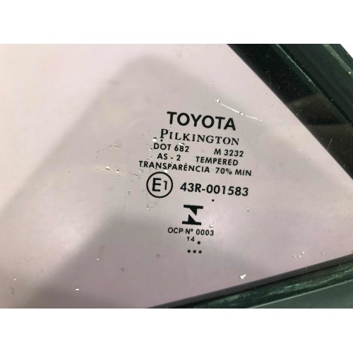 Vidro Fixo Porta Traseira Esquerda Toyota Corolla 2015/18